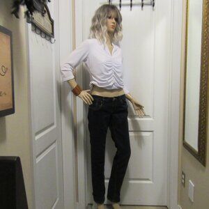 Ladies Blue Jeans Jacob Connexion Stretch Size 28